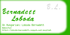 bernadett loboda business card